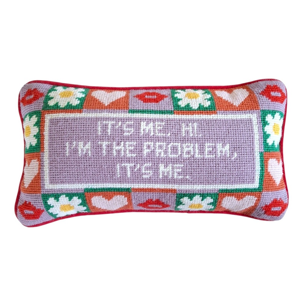 Furbish - It's Me 8" x 14" Needlepoint Pillow Home Decor Cute Cottagecore - Picture 3 of 6